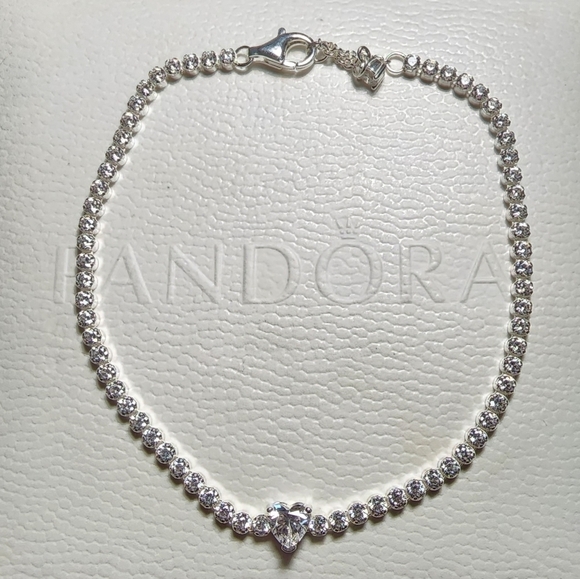 Pandora Sparkling Heart Tennis Bracelet - Picture 6 of 9